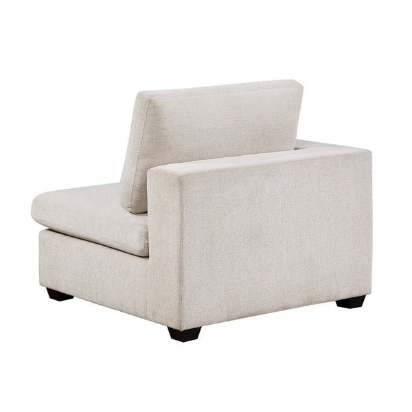 English Elm Contemporary Chenille Modular Accent Chair Reversible Arm Foam Cushion Living Room Seating One-Arm Chair B011P529366