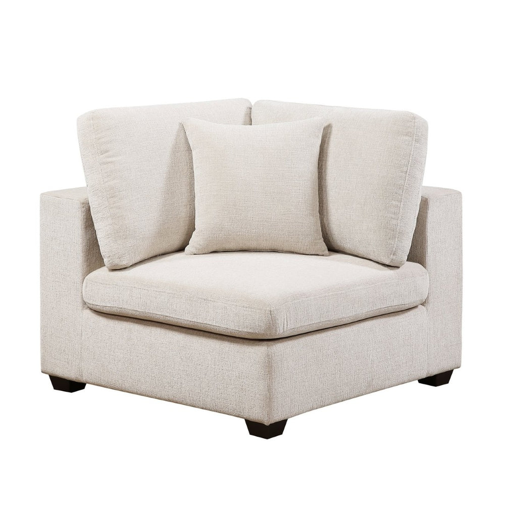 English Elm Contemporary Chenille Modular Accent Chair Reversible Arm Foam Cushion Living Room Seating Corner Seat Chair B011P529367