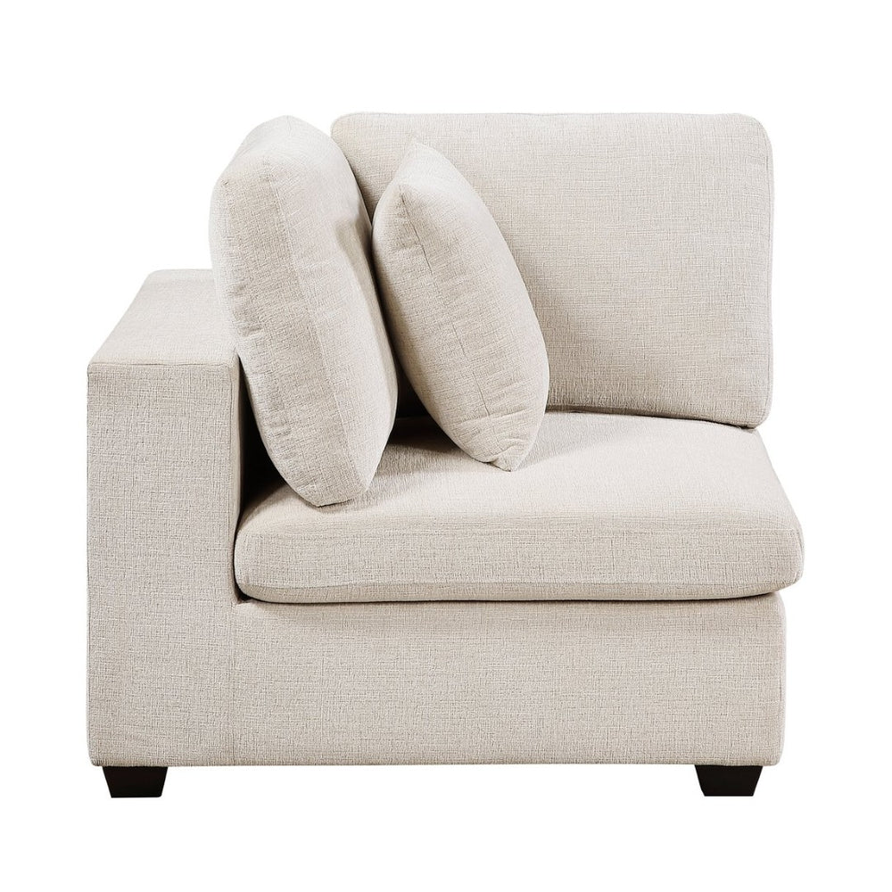 English Elm Contemporary Chenille Modular Accent Chair Reversible Arm Foam Cushion Living Room Seating Corner Seat Chair B011P529367