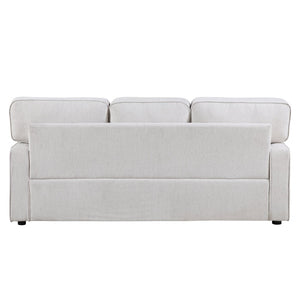 English Elm Modern Chenille Three Seat Sofa with Pocket Coil Support and Plywood Frame for Living Rooms B011P532944