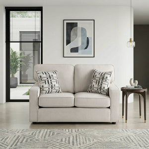 English Elm Modern Chenille 2-Seat Loveseat with Pocket Coil Support and Decorative Pillows Included B011P532945