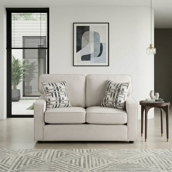 English Elm Modern Chenille 2-Seat Loveseat with Pocket Coil Support and Decorative Pillows Included B011P532945