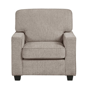English Elm Contemporary Chenille Accent Chair with Pocket Coil Support and Slim Legs for Living Rooms B011P532950