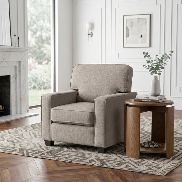 English Elm Contemporary Chenille Accent Chair with Pocket Coil Support and Slim Legs for Living Rooms B011P532950