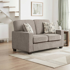 English Elm Contemporary Chenille Loveseat with Pocket Coil Support for Compact Living Spaces B011P532952