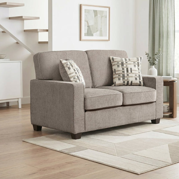 English Elm Contemporary Chenille Loveseat with Pocket Coil Support for Compact Living Spaces B011P532952