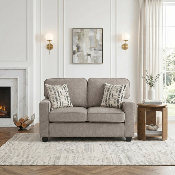 English Elm Contemporary Chenille Loveseat with Pocket Coil Support for Compact Living Spaces B011P532952