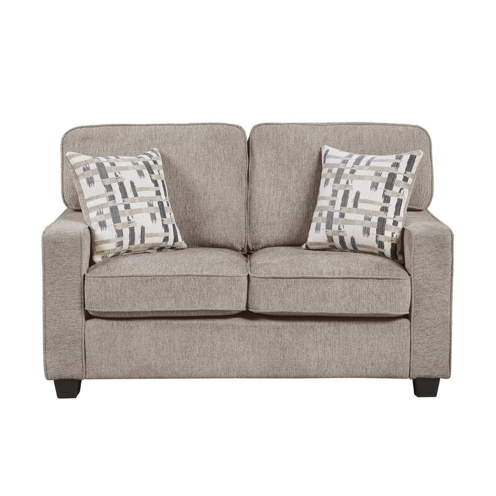 English Elm Contemporary Chenille Loveseat with Pocket Coil Support for Compact Living Spaces B011P532952