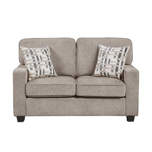 English Elm Contemporary Chenille Loveseat with Pocket Coil Support for Compact Living Spaces B011P532952