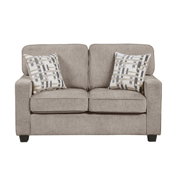 English Elm Contemporary Chenille Loveseat with Pocket Coil Support for Compact Living Spaces B011P532952