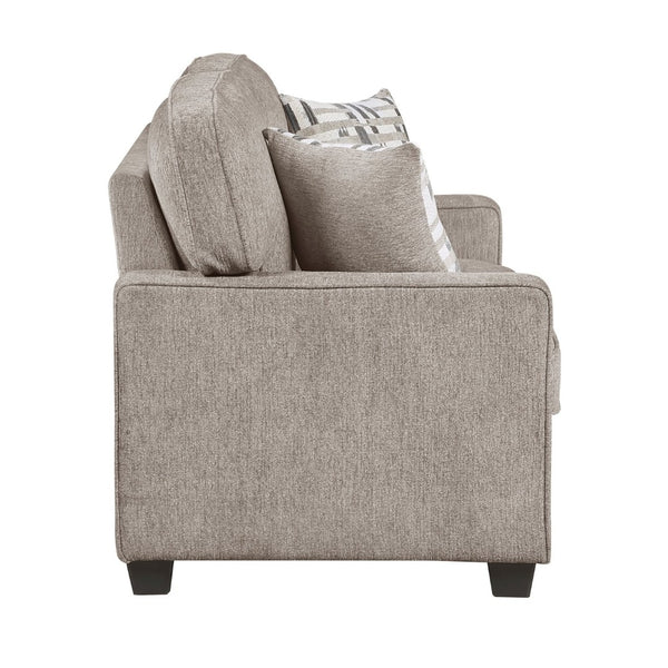 English Elm Contemporary Chenille Loveseat with Pocket Coil Support for Compact Living Spaces B011P532952