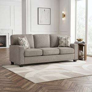 English Elm Contemporary Chenille Upholstered Sofa with Pocket Coil Support and Plywood Frame Comfort B011P532955
