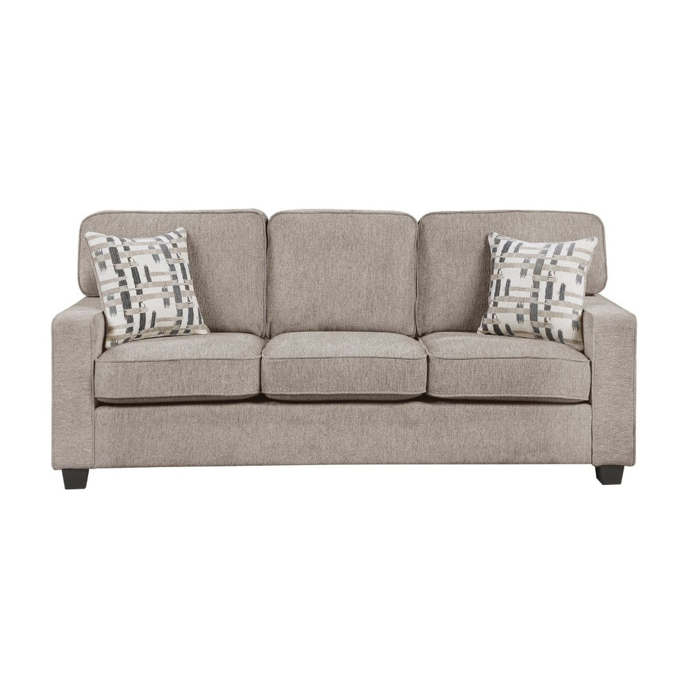 English Elm Contemporary Chenille Upholstered Sofa with Pocket Coil Support and Plywood Frame Comfort B011P532955