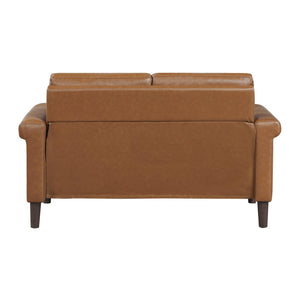 English Elm Classic Faux Leather Two Seat Loveseat with Nailhead Trim and Pocket Coil Support B011P533591