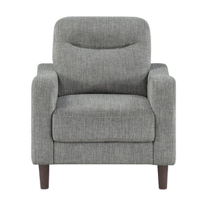 English Elm Modern Gray Chenille Accent Chair with Pocket Coil Support and Solid Wood Frame B011P534933