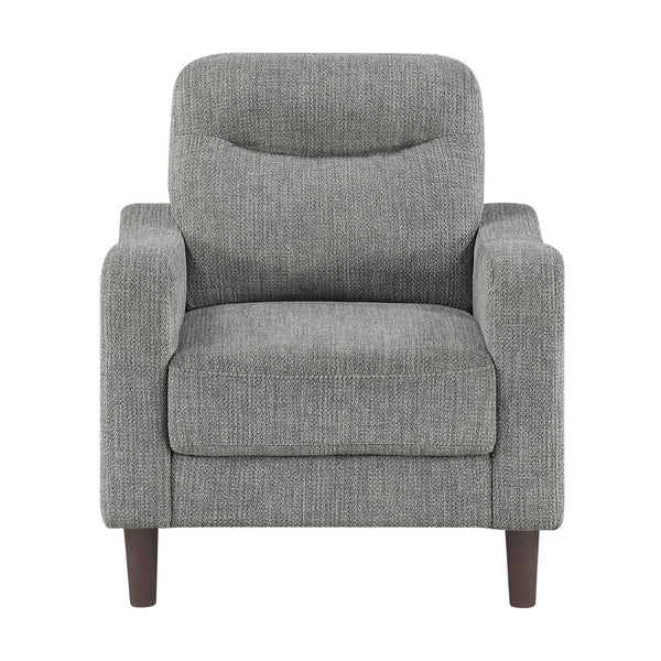 English Elm Modern Gray Chenille Accent Chair with Pocket Coil Support and Solid Wood Frame B011P534933