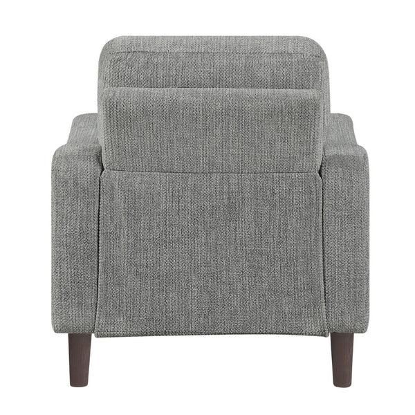 English Elm Modern Gray Chenille Accent Chair with Pocket Coil Support and Solid Wood Frame B011P534933