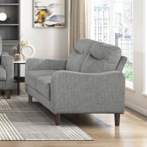 English Elm Modern Chenille Loveseat with Pocket Coil Support and Solid Wood Frame for Apartments B011P534934