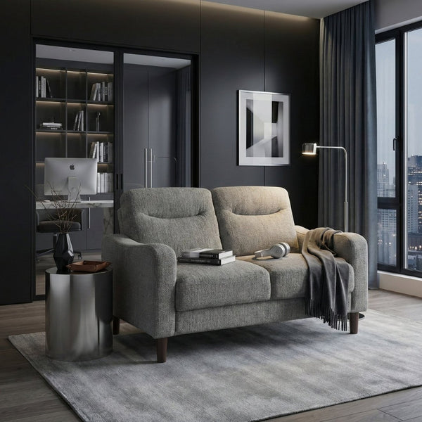 English Elm Modern Chenille Loveseat with Pocket Coil Support and Solid Wood Frame for Apartments B011P534934
