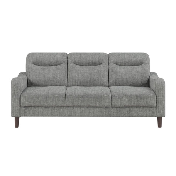 English Elm Modern Three Seater Sofa Gray Chenille Fabric Pocket Coil Support Solid Wood Frame B011P534935