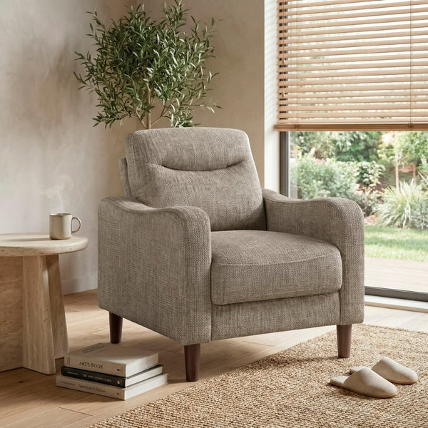 English Elm Contemporary Chenille Accent Chair Pocket Coil Cushioned Seat for Living Room Comfort B011P534944