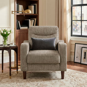 English Elm Contemporary Chenille Accent Chair Pocket Coil Cushioned Seat for Living Room Comfort B011P534944