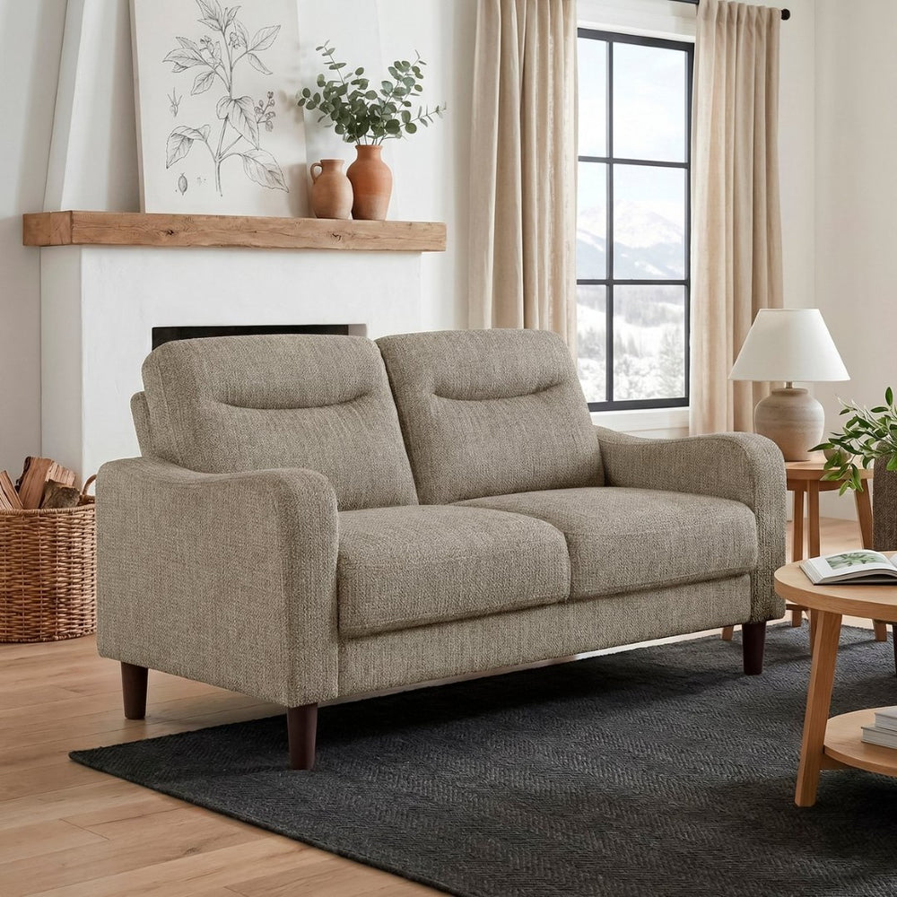 English Elm Contemporary Chenille Loveseat with Pocket Coil Support and Solid Wood Frame for Small Spaces B011P534945