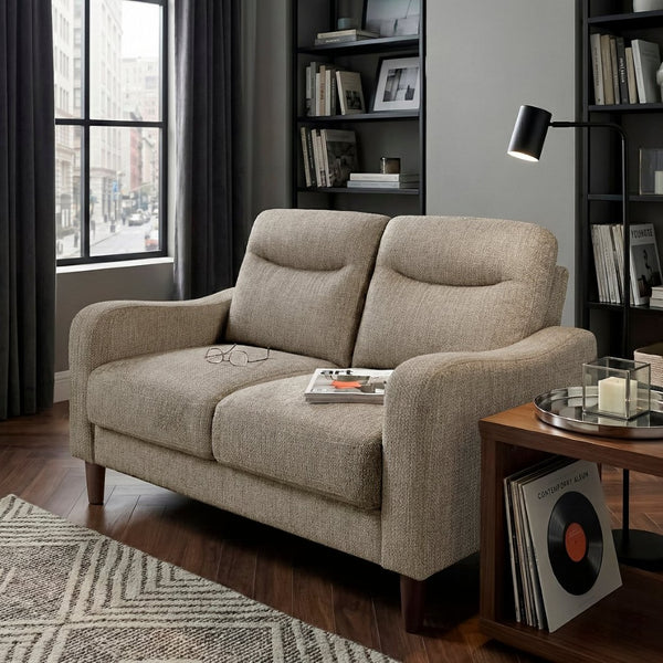 English Elm Contemporary Chenille Loveseat with Pocket Coil Support and Solid Wood Frame for Small Spaces B011P534945