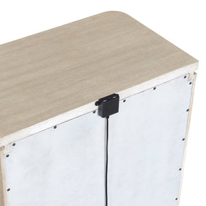 English Elm Storage Nightstand Oak Veneer Two Drawers Usb Charging Ports Modern Bedroom Bedside B011P536344