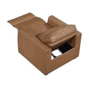 English Elm Modern Faux Leather Power Recliner with Usb Ports and Zero Wall Clearance Design B011P536359