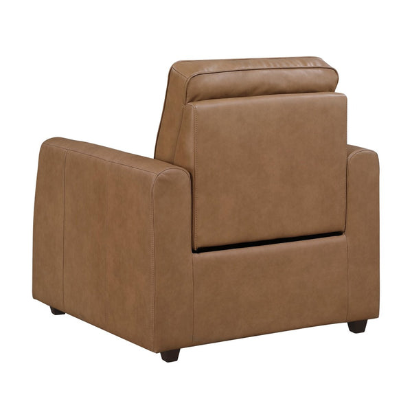 English Elm Modern Faux Leather Power Recliner with Usb Ports and Zero Wall Clearance Design B011P536359