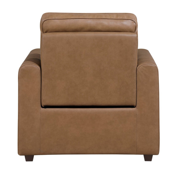 English Elm Modern Faux Leather Power Recliner with Usb Ports and Zero Wall Clearance Design B011P536359