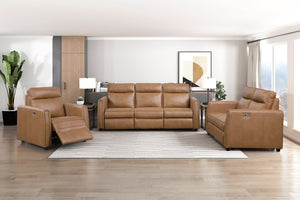 English Elm Modern Faux Leather Power Recliner with Usb Ports and Zero Wall Clearance Design B011P536359