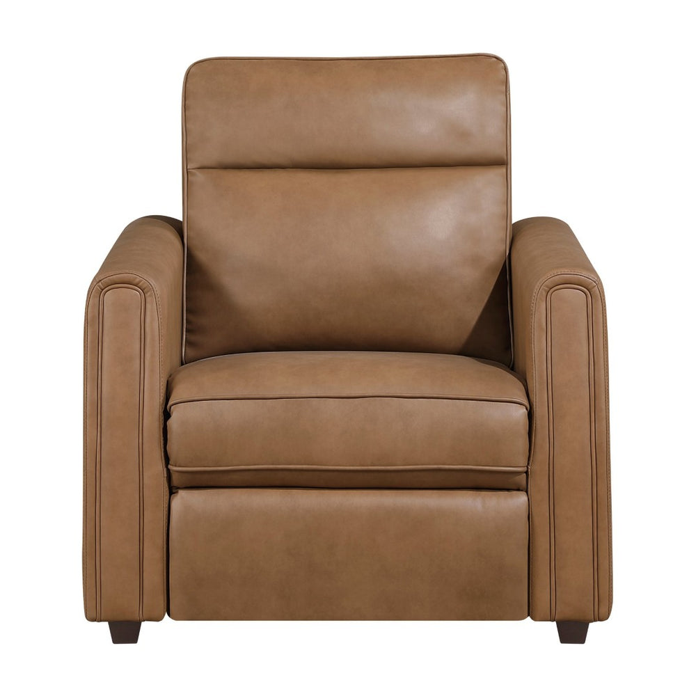 English Elm Modern Faux Leather Power Recliner with Usb Ports and Zero Wall Clearance Design B011P536359