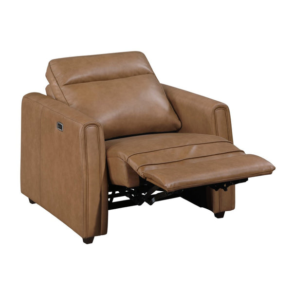 English Elm Modern Faux Leather Power Recliner with Usb Ports and Zero Wall Clearance Design B011P536359