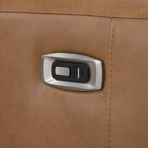 English Elm Modern Faux Leather Power Recliner with Usb Ports and Zero Wall Clearance Design B011P536359