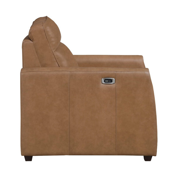 English Elm Modern Faux Leather Power Recliner with Usb Ports and Zero Wall Clearance Design B011P536359