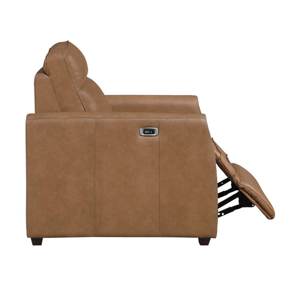 English Elm Modern Faux Leather Power Recliner with Usb Ports and Zero Wall Clearance Design B011P536359