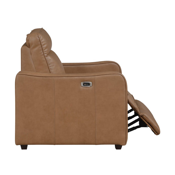 English Elm Modern Power Recliner with Usb Charging Zero Wall Faux Leather Living Room Chair B011P536385