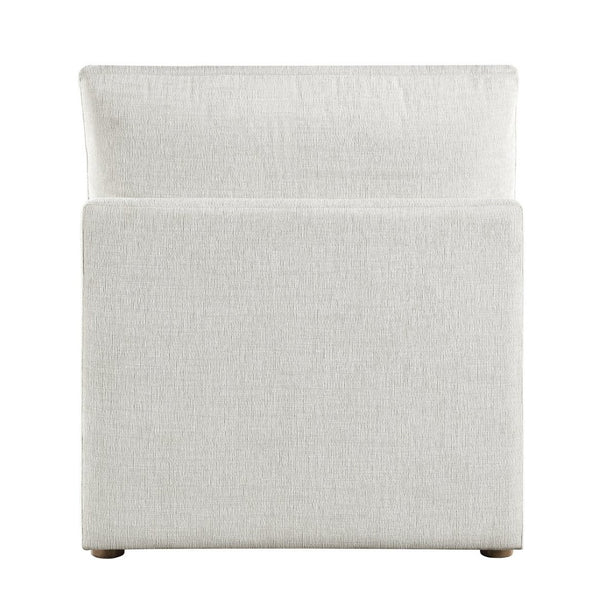 English Elm Modern Armless Chenille Sectional Chair with Walnut Legs and Pocket Coil Cushions B011P536396