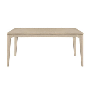 English Elm Transitional Oak Veneer Extendable Dining Table Seats Eight with Tapered Legs B011P536569