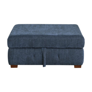 English Elm Modern Tufted Chenille Storage Ottoman with Lift Top and Espresso Wood Legs B011P537280
