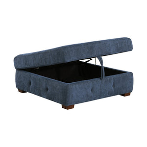 English Elm Modern Tufted Chenille Storage Ottoman with Lift Top and Espresso Wood Legs B011P537280