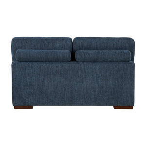 English Elm Modern Tufted Chenille Armless Two-seat Modular Chair with Solid Wood Legs for Living Rooms B011P537281