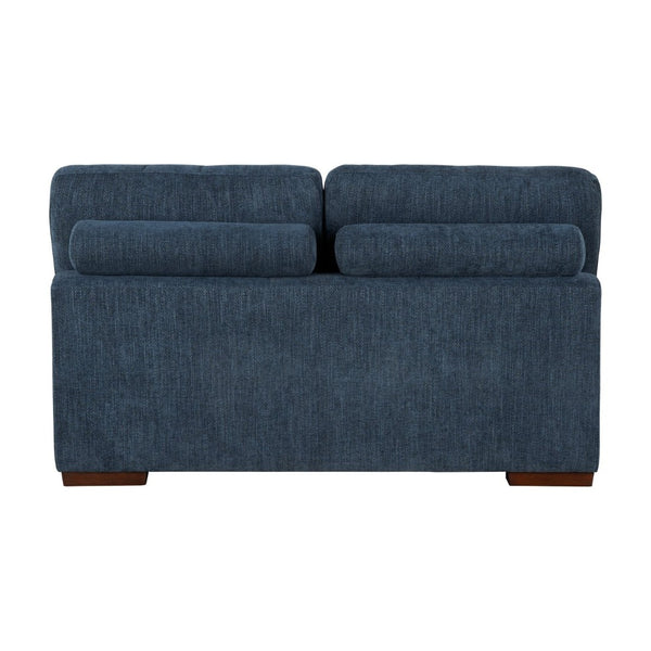 English Elm Modern Tufted Chenille Armless Two-seat Modular Chair with Solid Wood Legs for Living Rooms B011P537281