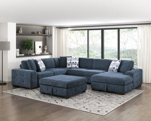 English Elm Modern Tufted Chenille Armless Two-seat Modular Chair with Solid Wood Legs for Living Rooms B011P537281
