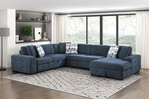 English Elm Modern Tufted Chenille Armless Two-seat Modular Chair with Solid Wood Legs for Living Rooms B011P537281