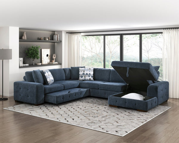 English Elm Modern Tufted Chenille Armless Two-seat Modular Chair with Solid Wood Legs for Living Rooms B011P537281