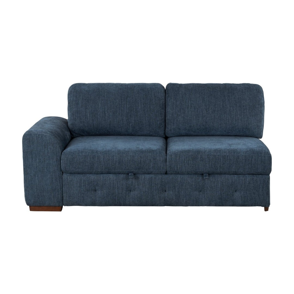 English Elm Modern Tufted Chenille Sleeper Sofa with Pull Out Bed and Espresso Wood Legs Left-Side Arm B011P537282
