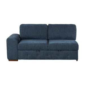 English Elm Modern Tufted Chenille Sleeper Sofa with Pull Out Bed and Espresso Wood Legs Left-Side Arm B011P537282